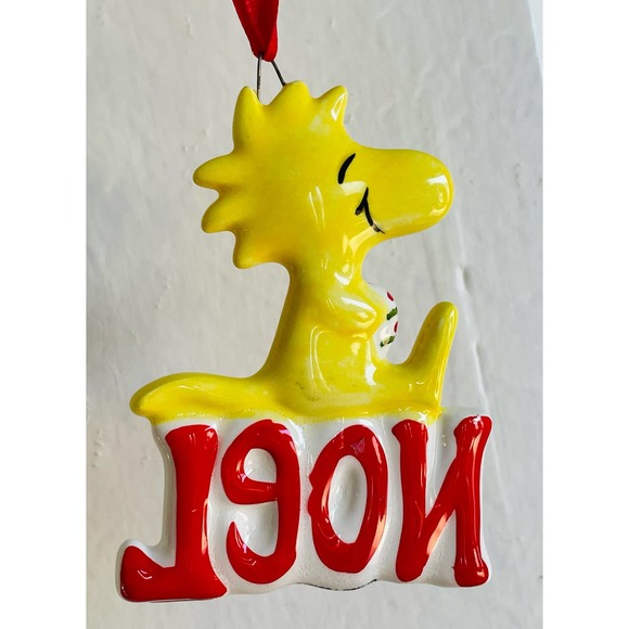 Vintage Peanuts Yellow Woodstock Noel Ornament 1965 Japan - Picture 4 of 4